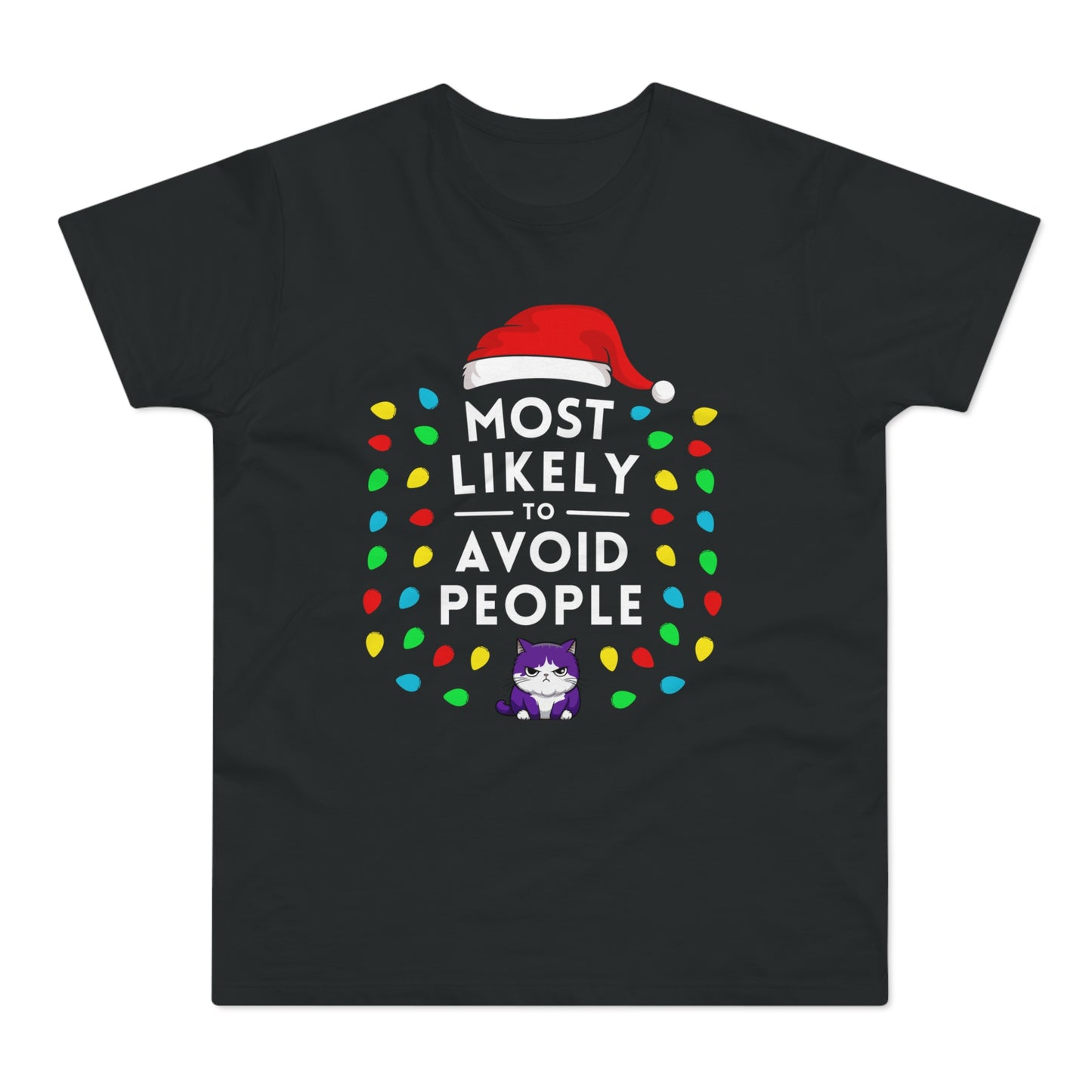 Most Likely To Avoid People Christmas T-Shirt