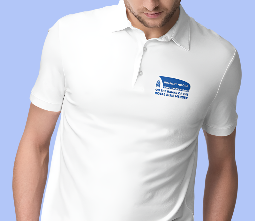 Everton Bramley Moore On The Banks Of The Royal Blue Mersey Polo Shirt