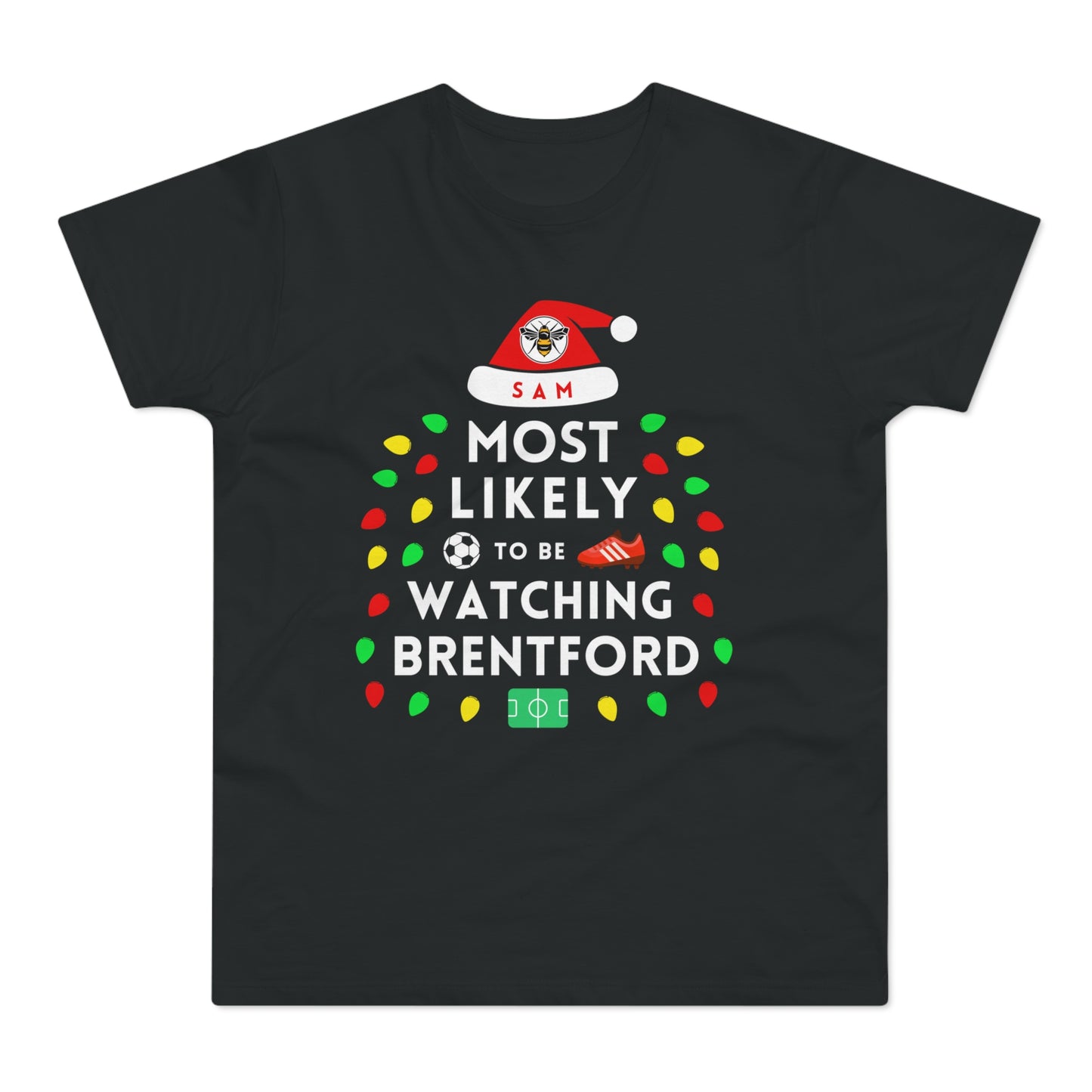 Most Likely To Be Watching Brentford Personalised Christmas T-Shirt