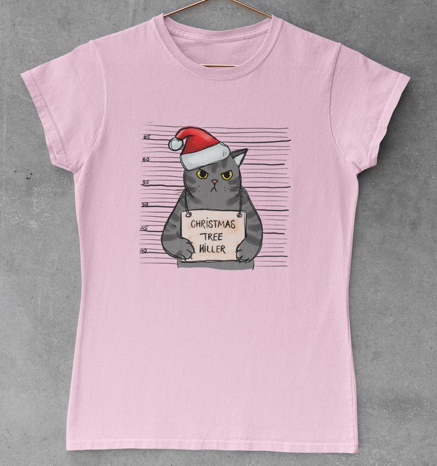 Christmas Tree Killer Funny Novelty Christmas T-Shirt For Cat Lovers