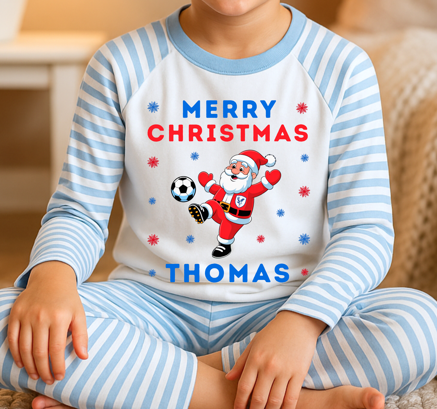 Kids Personalised Crystal Palace Christmas Pyjamas
