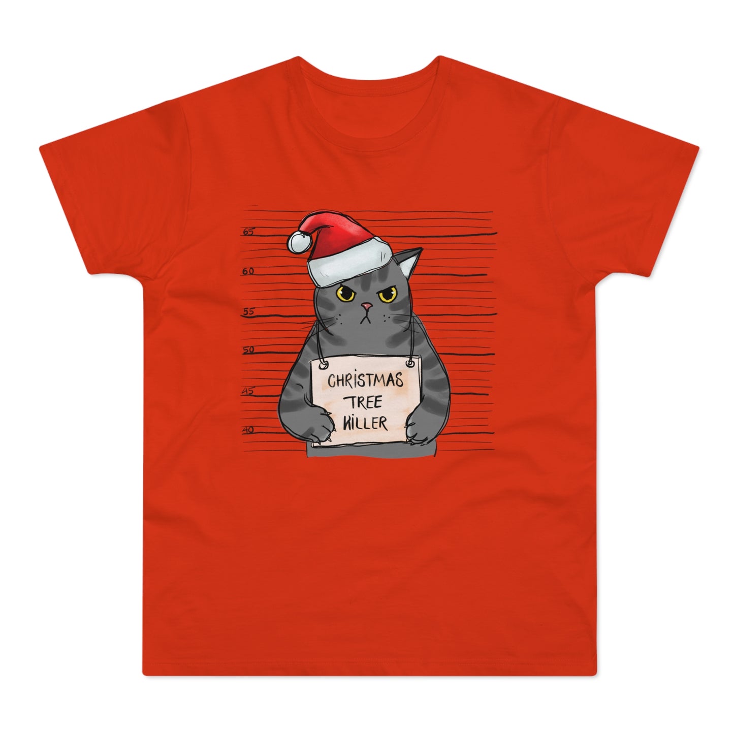 Funny Cat Christmas Tree Killer T-Shirt