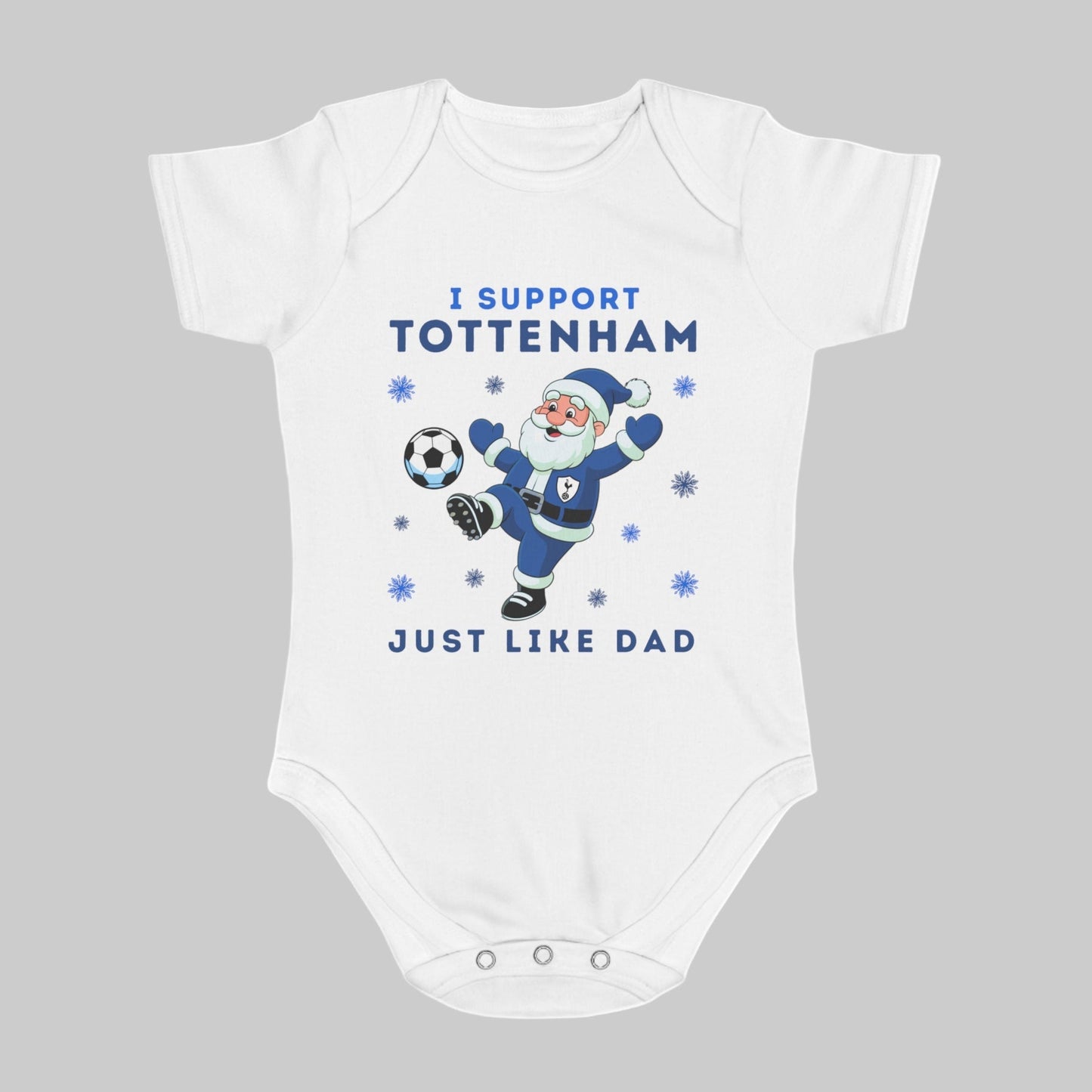 I Support Tottenham Just Like Dad Baby Christmas Vest