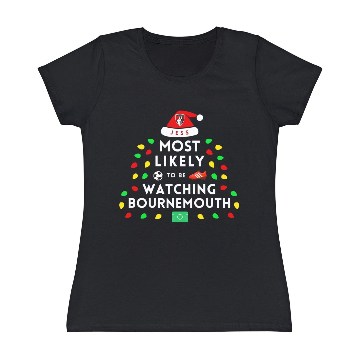 Most Likely To Be Watching Bournemouth Ladies Personalised Christmas T-Shirt