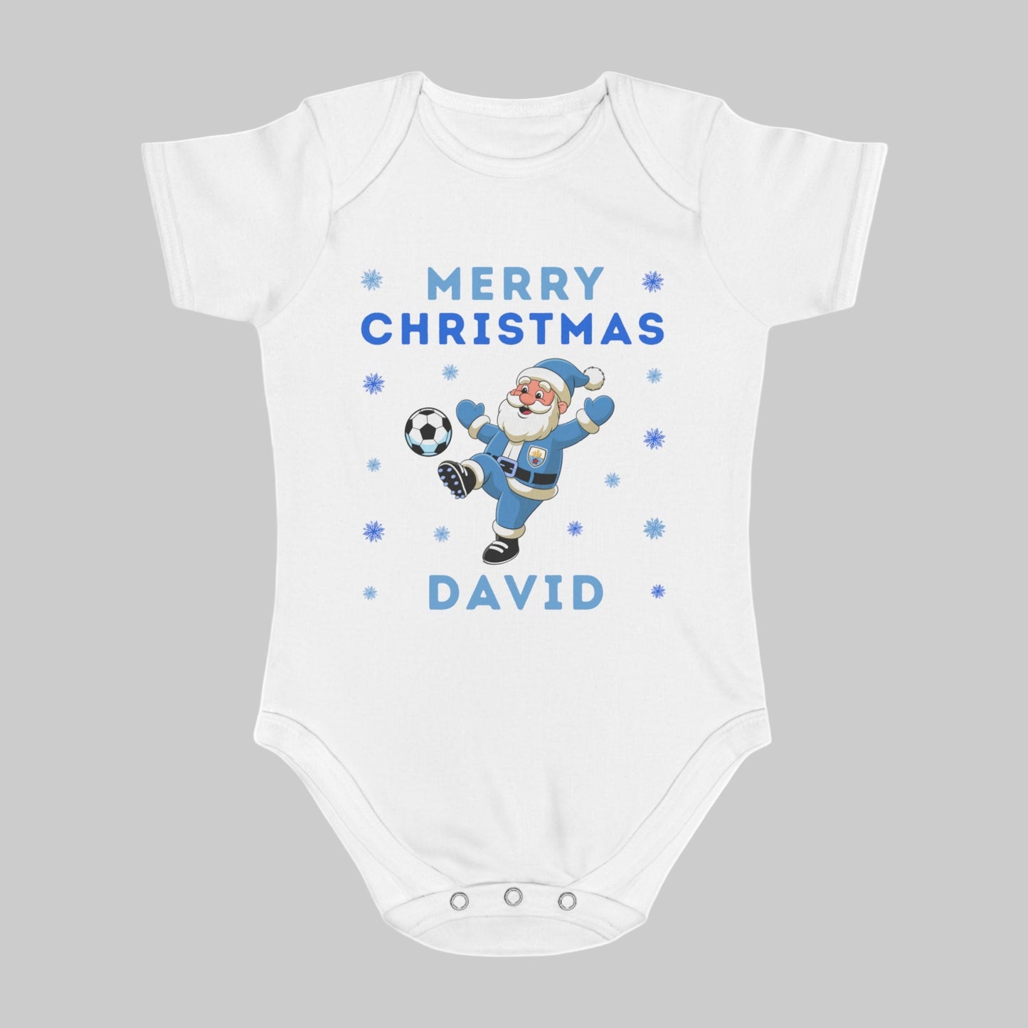 Personalised Baby Christmas Vest - Man City