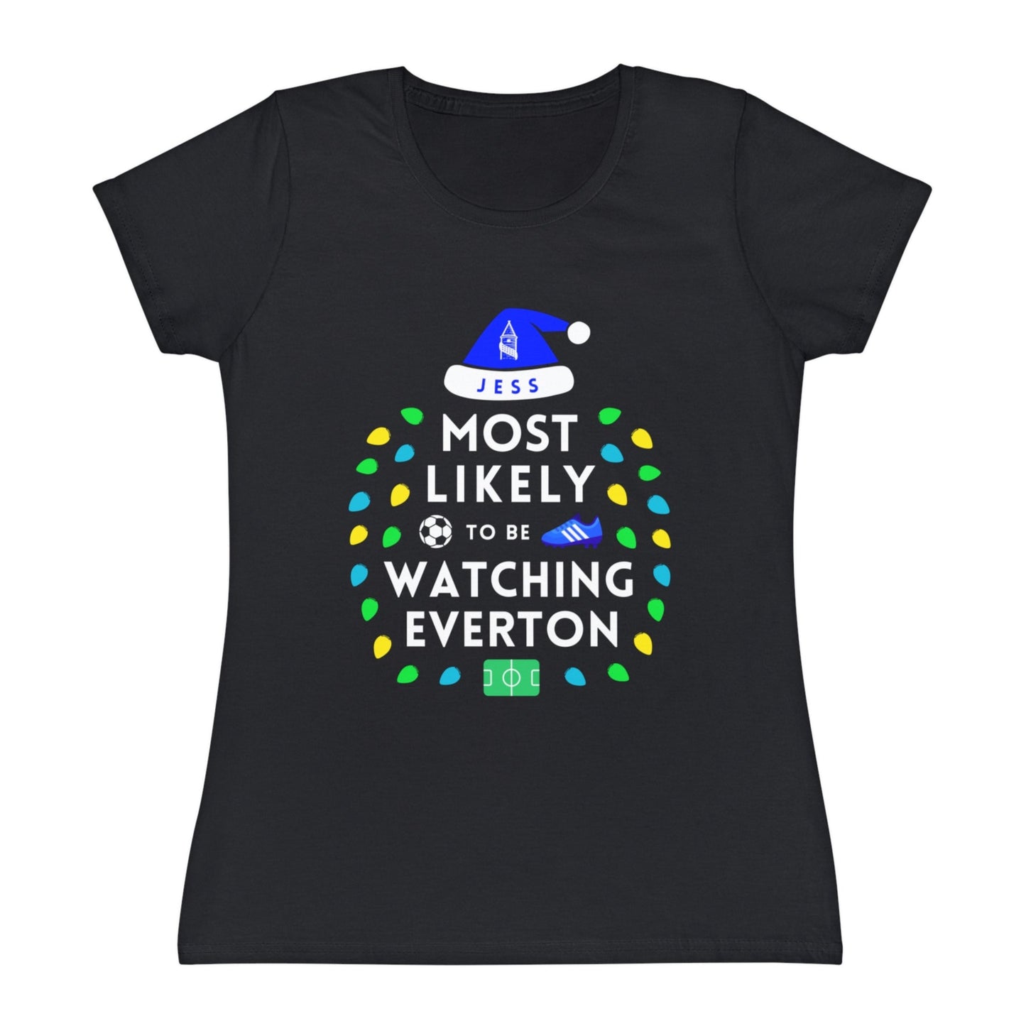 Most Likely To Be Watching Everton Ladies Personalised Christmas T-Shirt