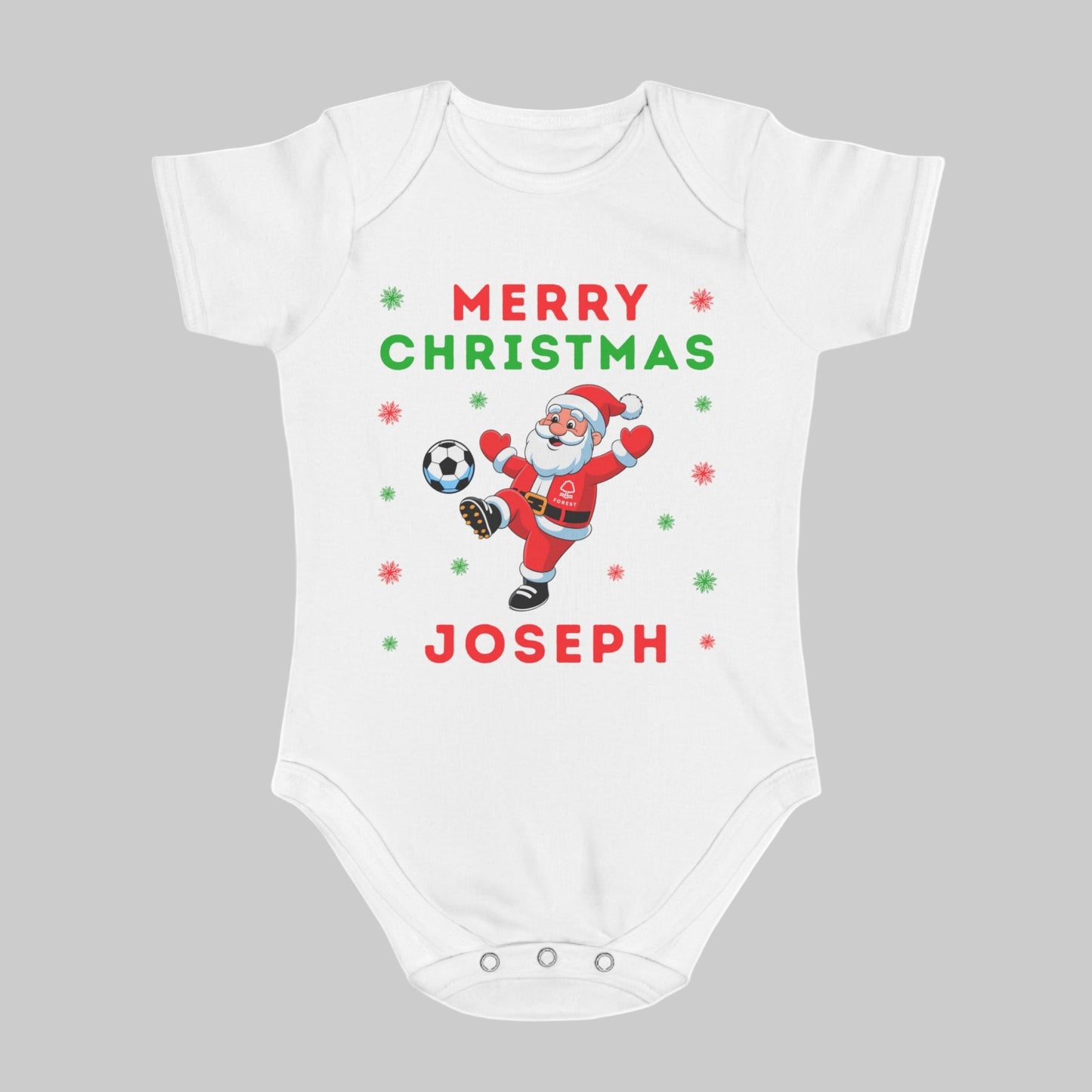 Personalised Baby Christmas Vest - Nottingham Forest