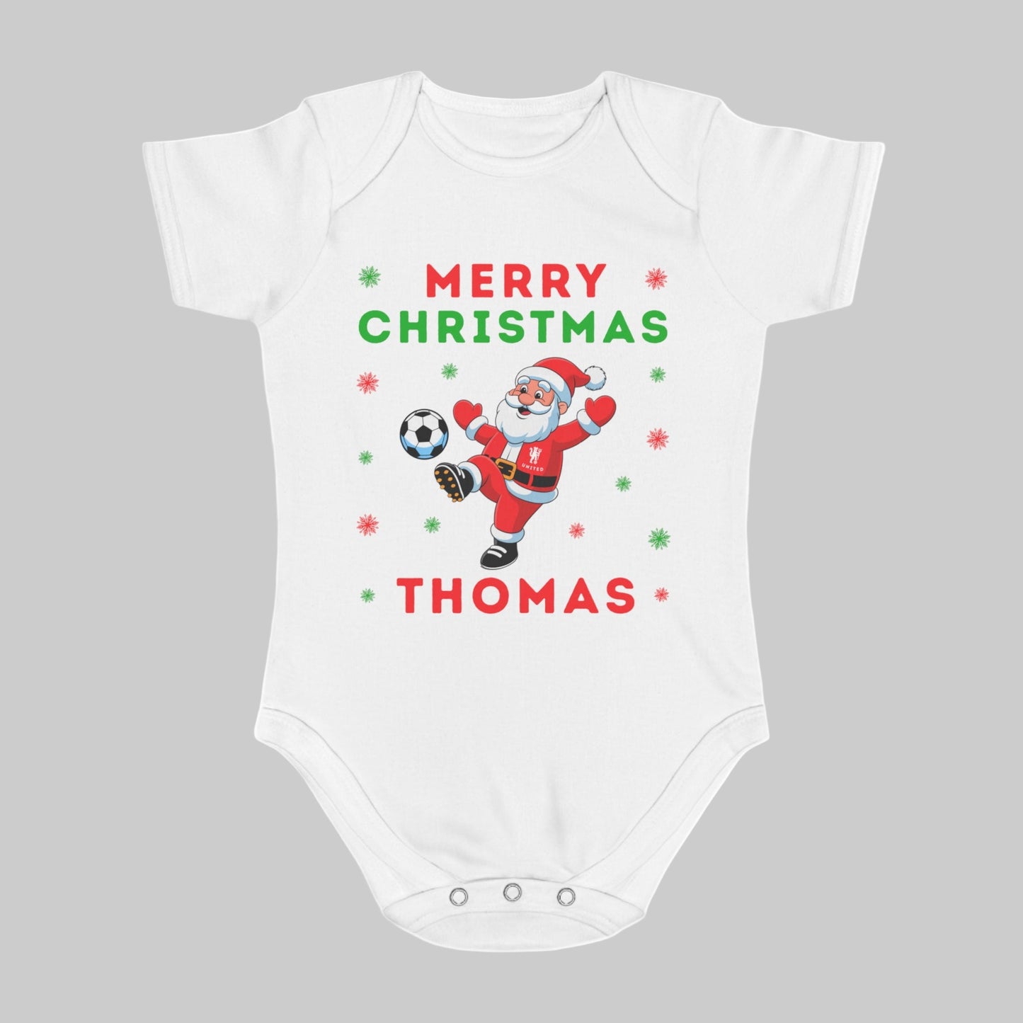 Personalised Baby Christmas Vest - Man United
