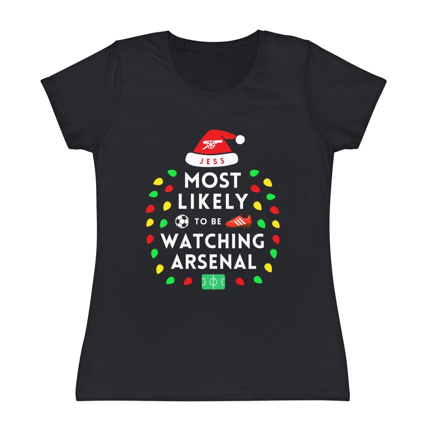 Most Likely To Be Watching Arsenal Ladies Personalised Christmas T-Shirt
