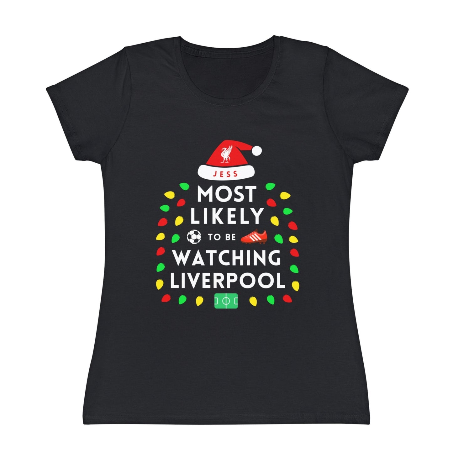 Most Likely To Be Watching Liverpool Ladies Personalised Christmas T-Shirt