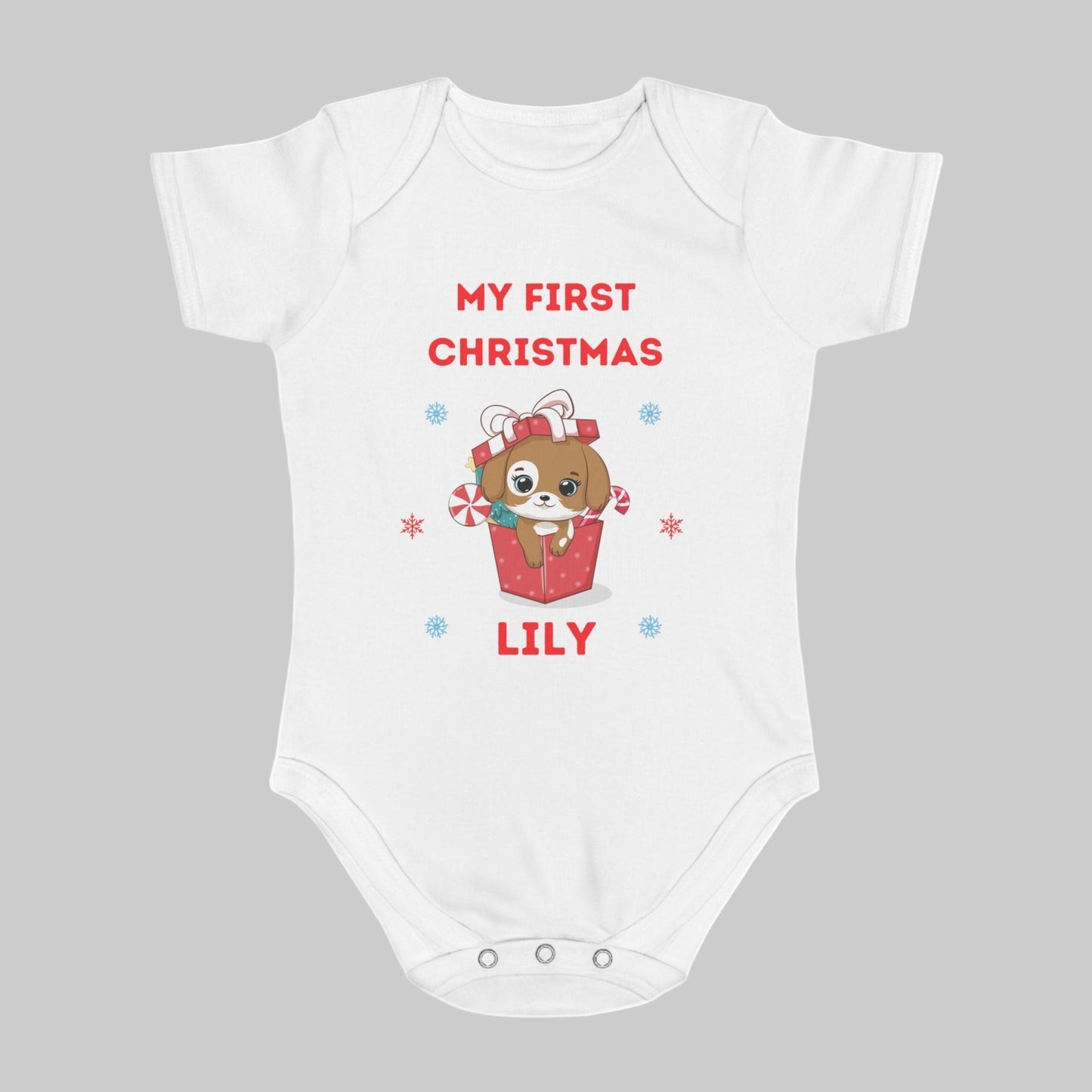Personalised My First Christmas Baby Vest