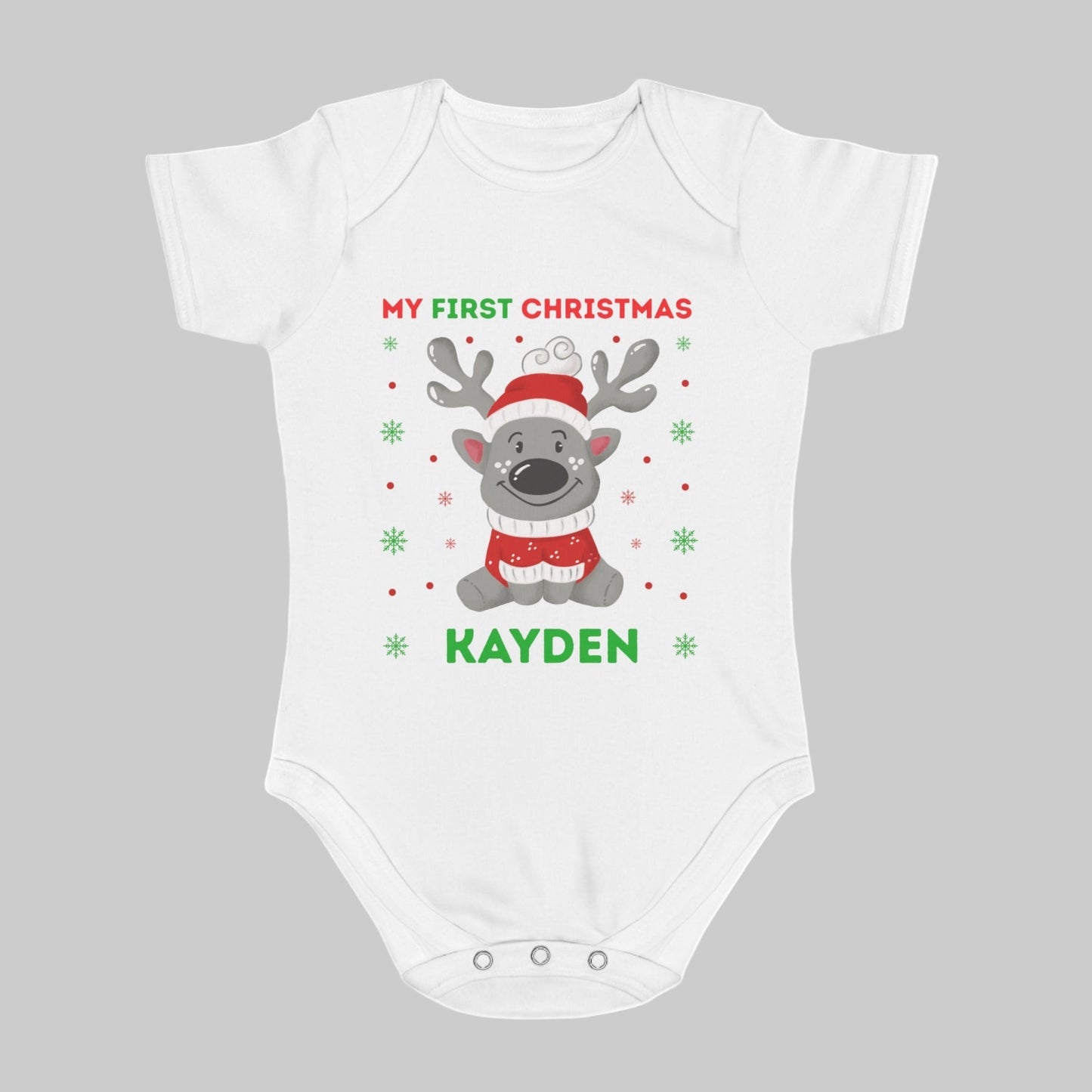 Personalised My First Christmas Baby Vest