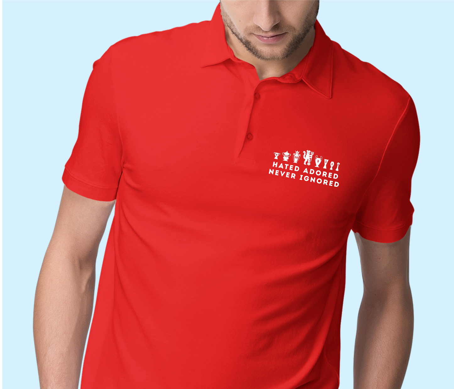 Man United - Hated Adored Never Ignored Polo Shirt