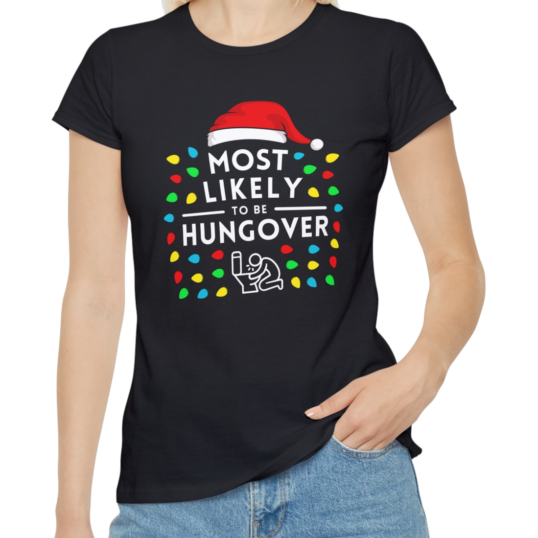 Most Likely To Be Hungover Ladies Christmas T-Shirt