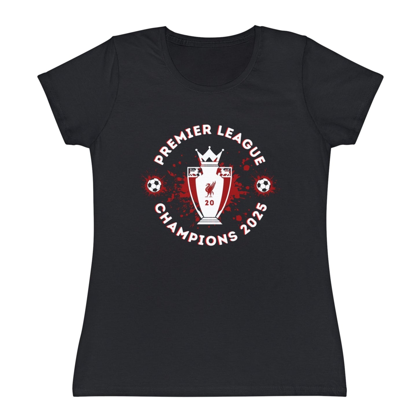 Liverpool 2025 Champions Ladies Black T-Shirt