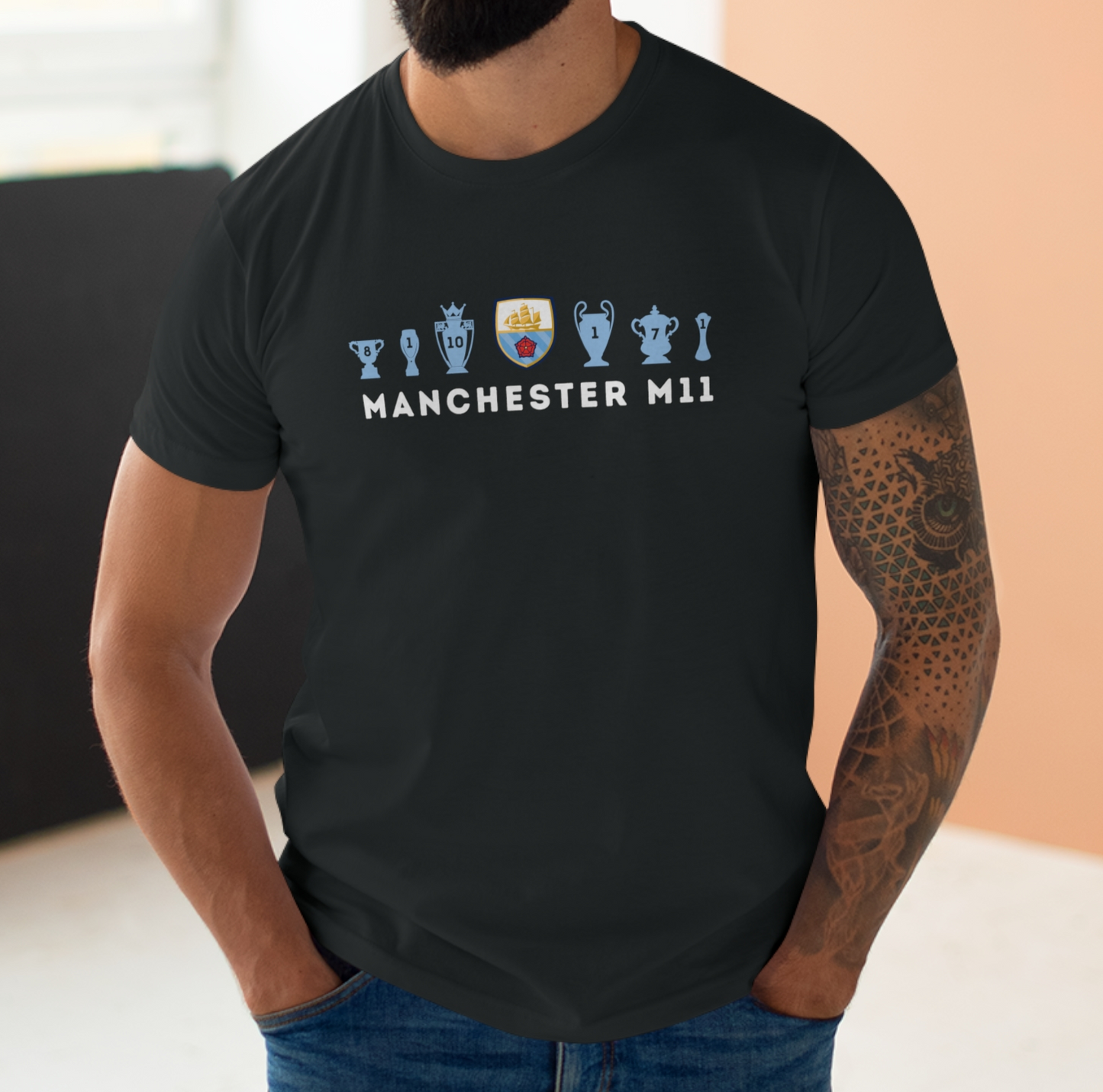 Man City Trophies - Manchester M11 - Mens T-Shirt