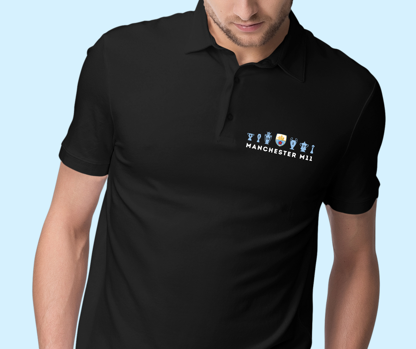 Man City Trophies - Manchester M11 - Mens Polo Shirt