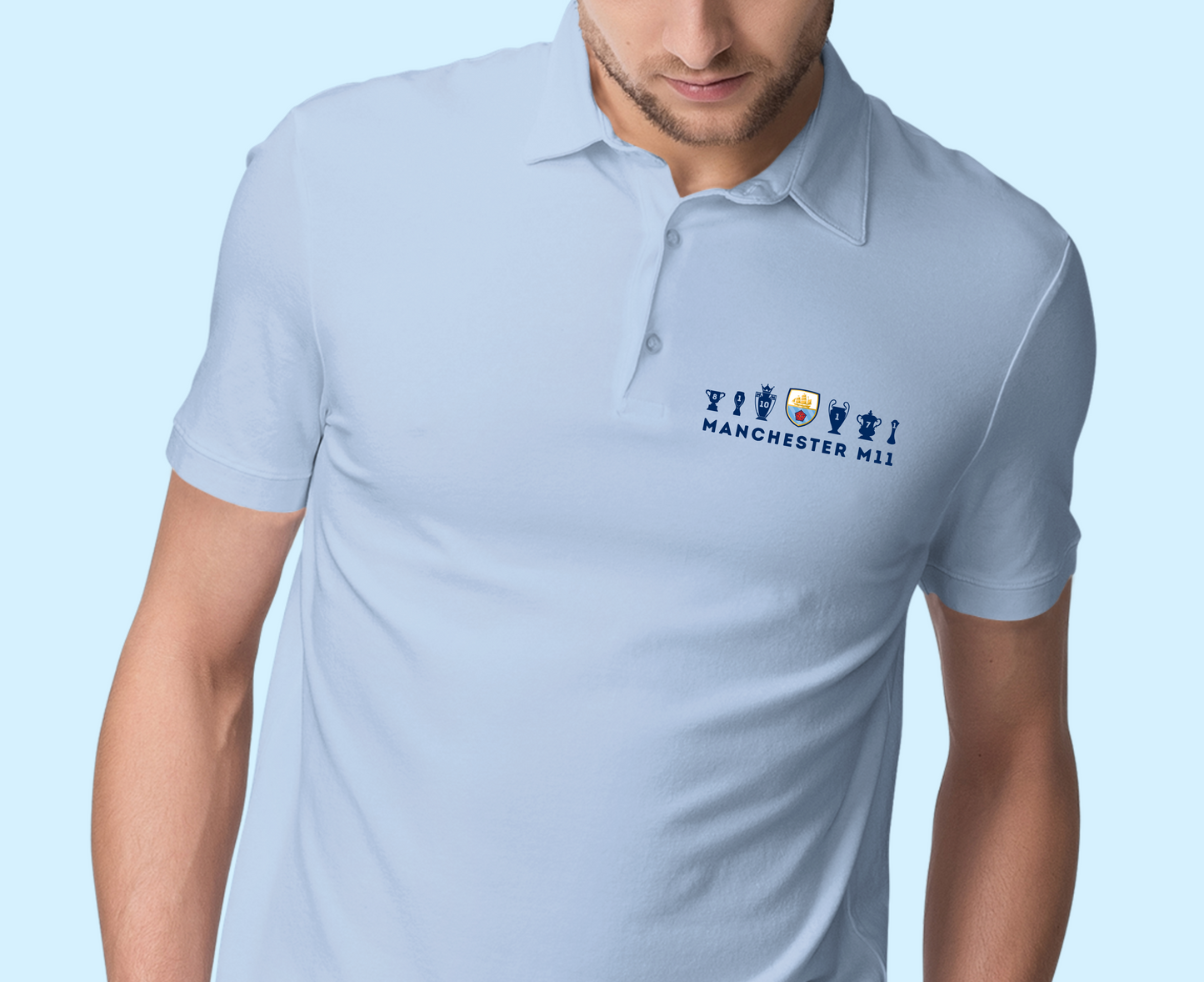 Man City Trophies - Manchester M11 - Mens Polo Shirt