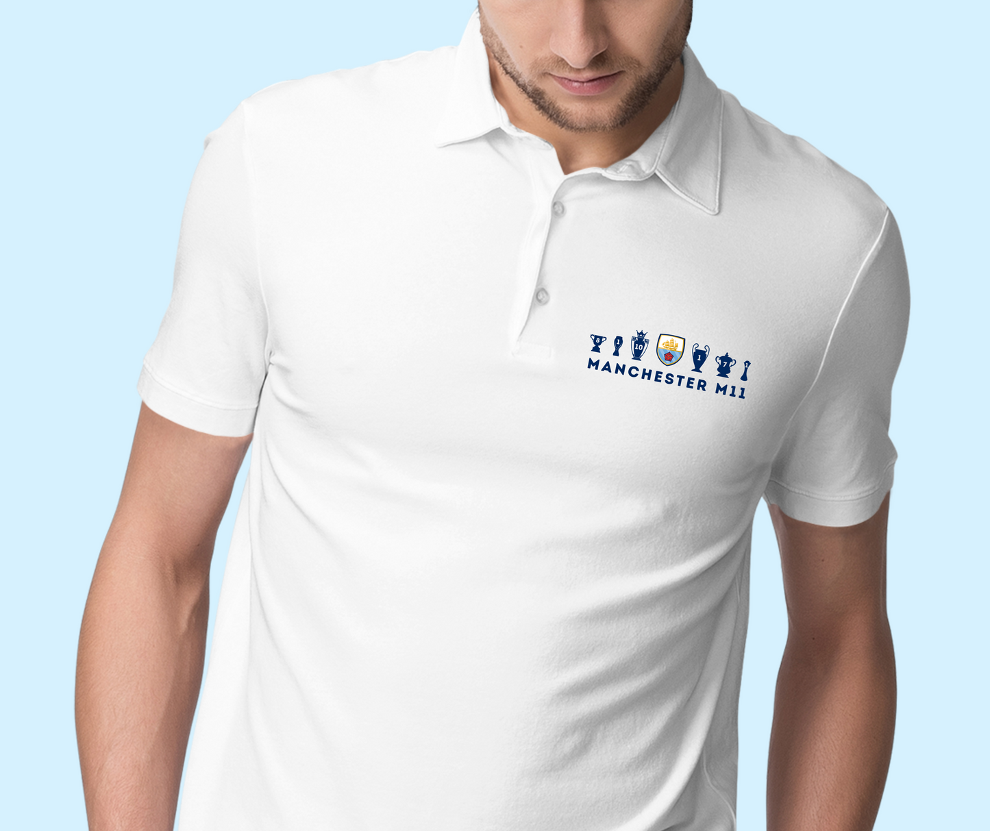 Man City Trophies - Manchester M11 - Mens Polo Shirt