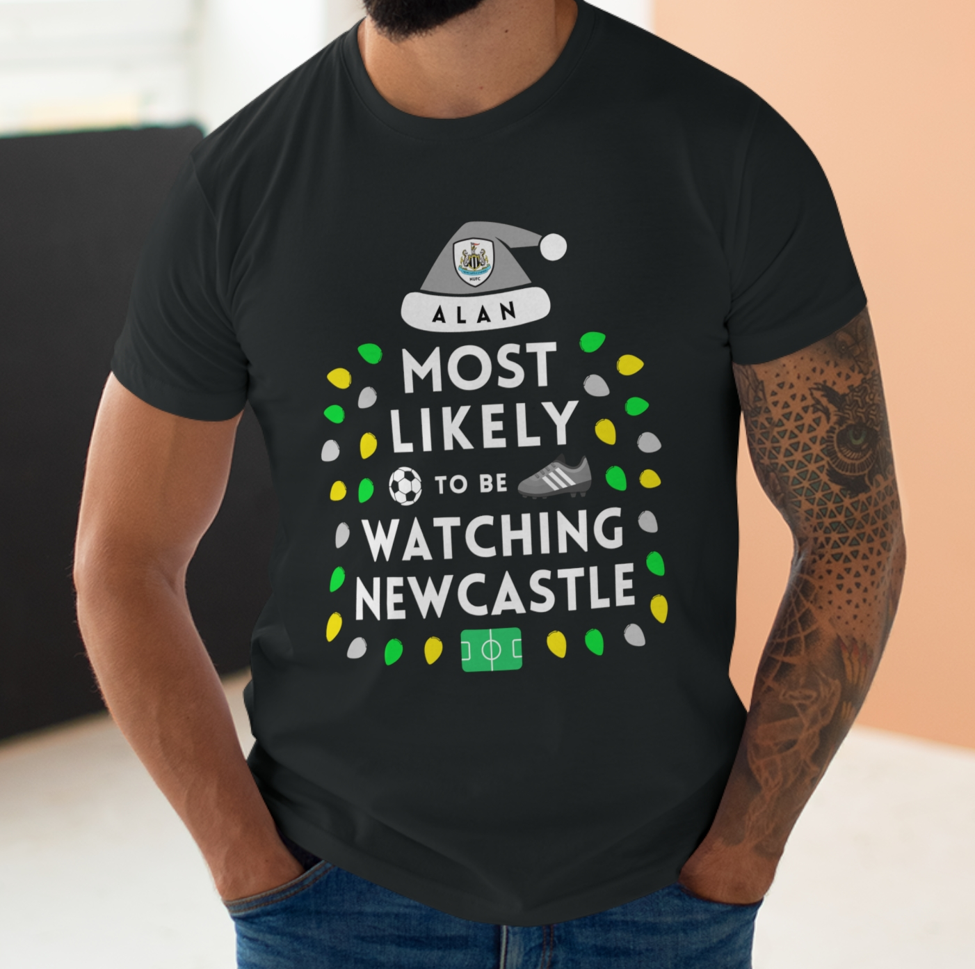 Newcastle Personalised Christmas T-Shirt