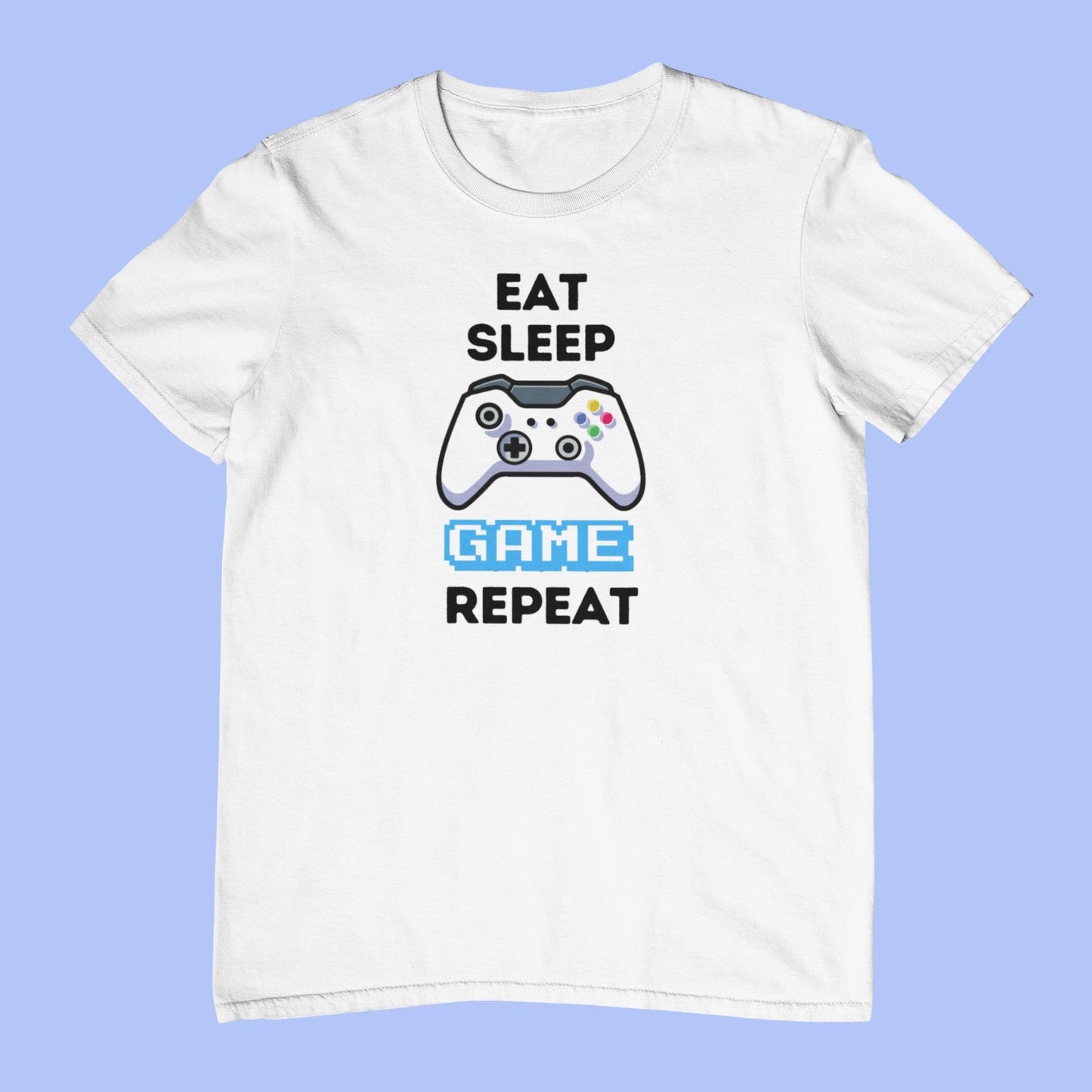 Eat Sleep Game Repeat - Mens Crew Neck T-Shirt