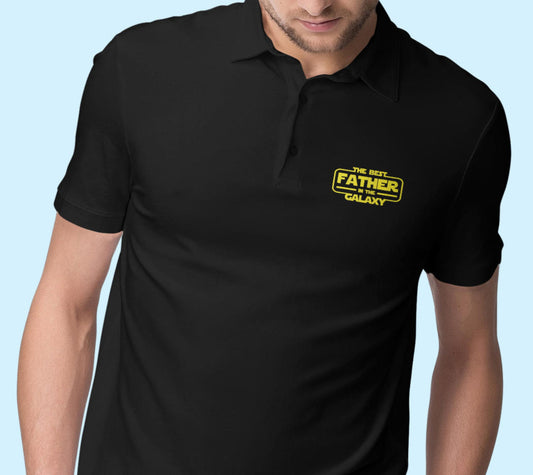 The Best Father In The Galaxy Polo Shirt For Dad