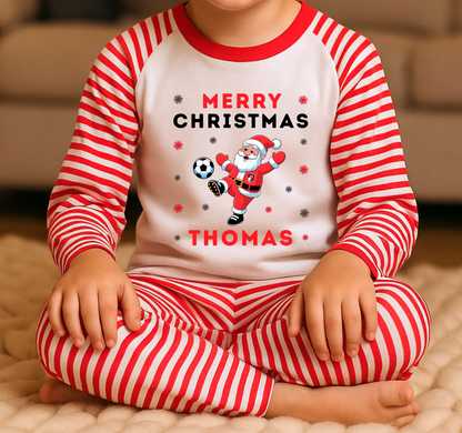 Kids Personalised Bournemouth Christmas Pyjamas
