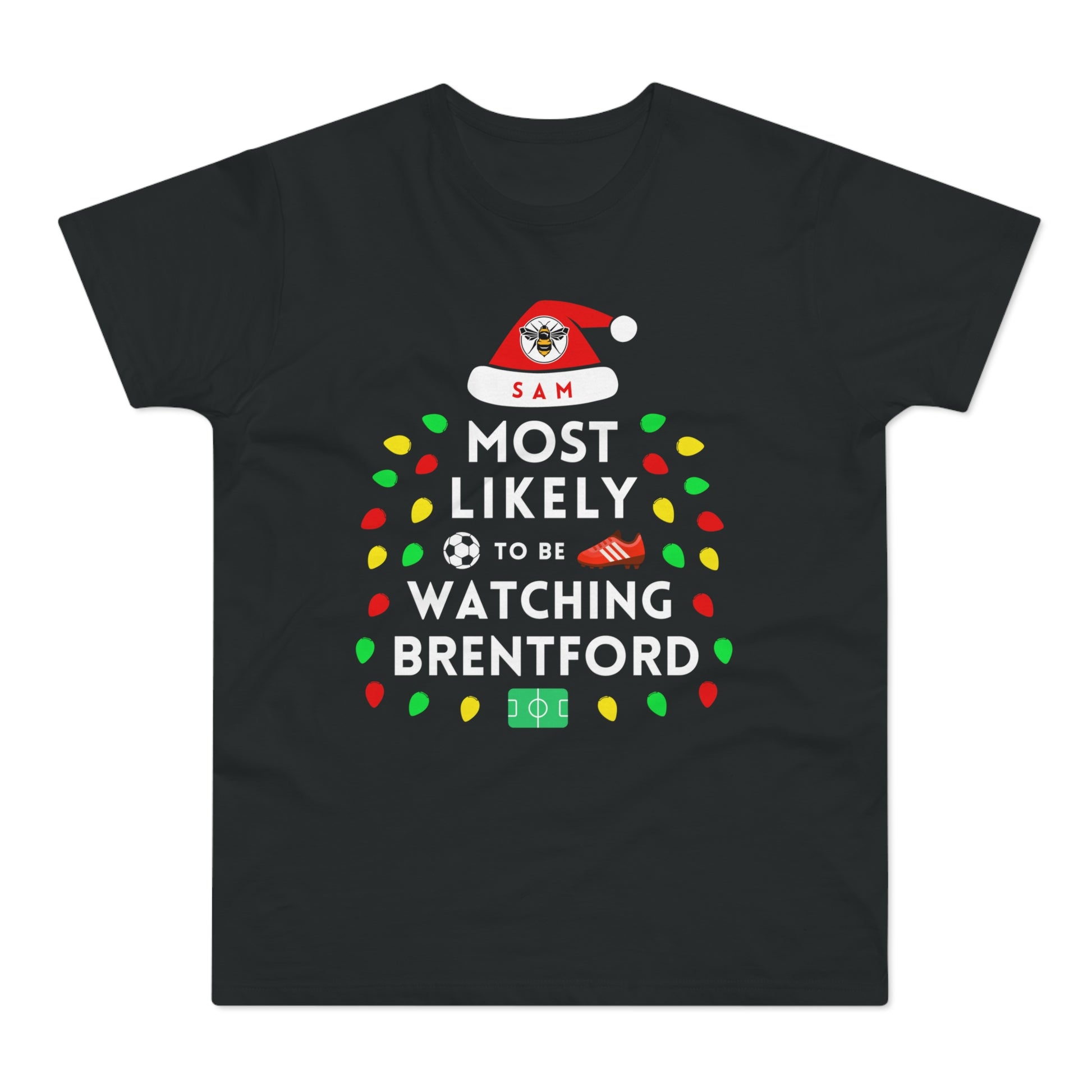 Most Likely To Be Watching Brentford Personalised Christmas T-Shirt
