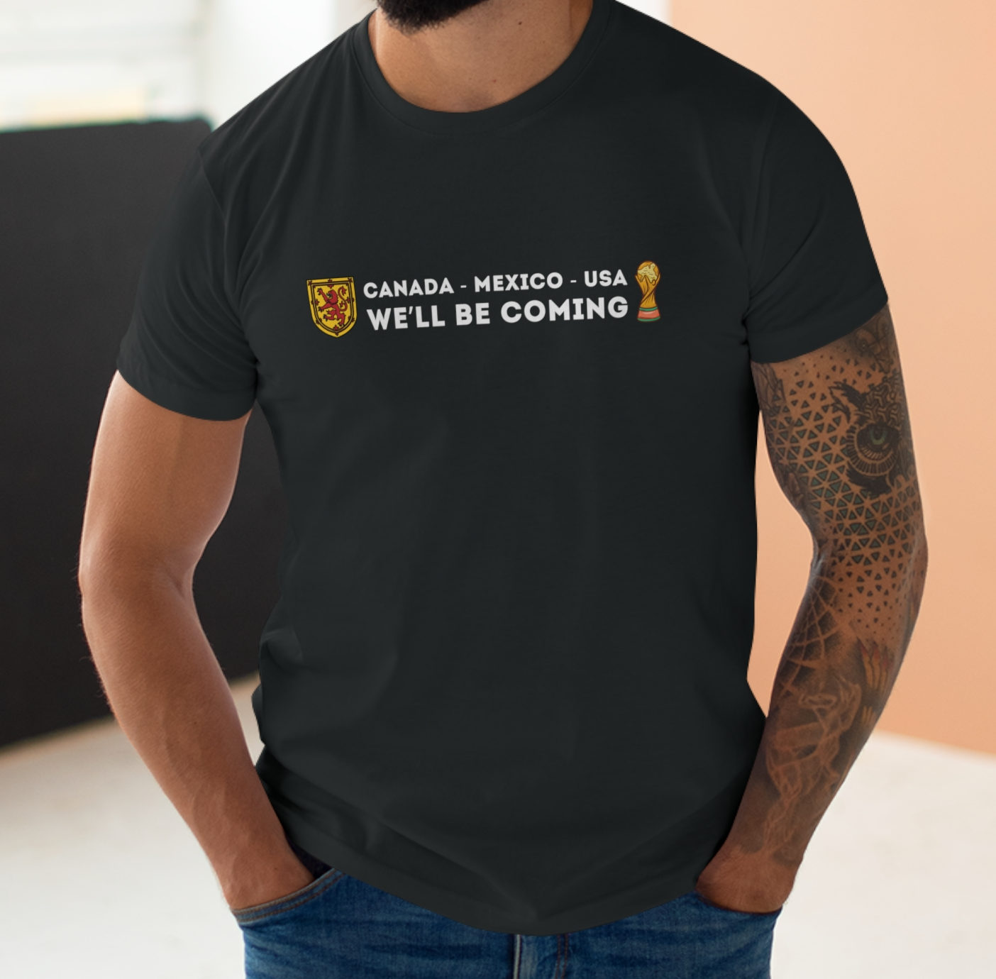 Canada Mexico USA We'll Be Coming Scotland World Cup 2026 T-Shirt