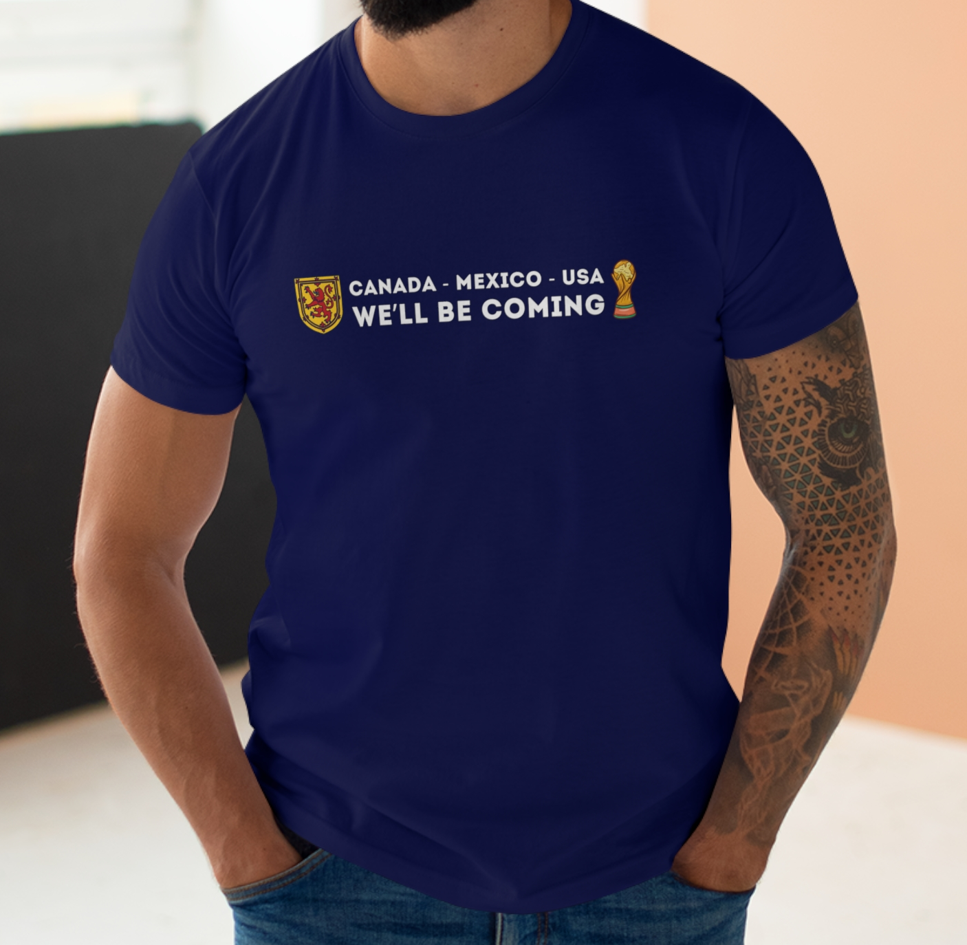 Canada Mexico USA We'll Be Coming Scotland World Cup 2026 T-Shirt