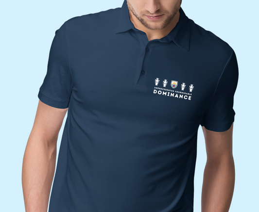 Man City - Unprecedented Fourmidable Dominance - 4 In A Row - Mens Polo Shirt