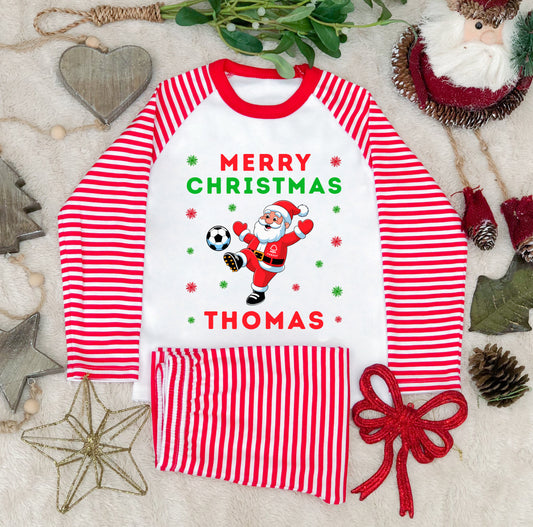 Kids Personalised Nottingham Forest Christmas Pyjamas