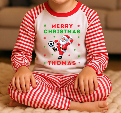 Kids Personalised Nottingham Forest Christmas Pyjamas