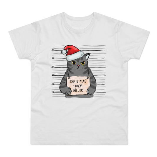 Funny Cat Christmas Tree Killer T-Shirt