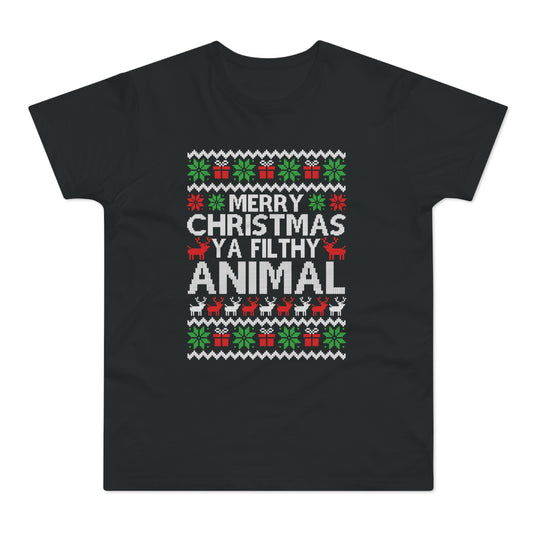 Merry Christmas Ya Filthy Animal Funny T-Shirt