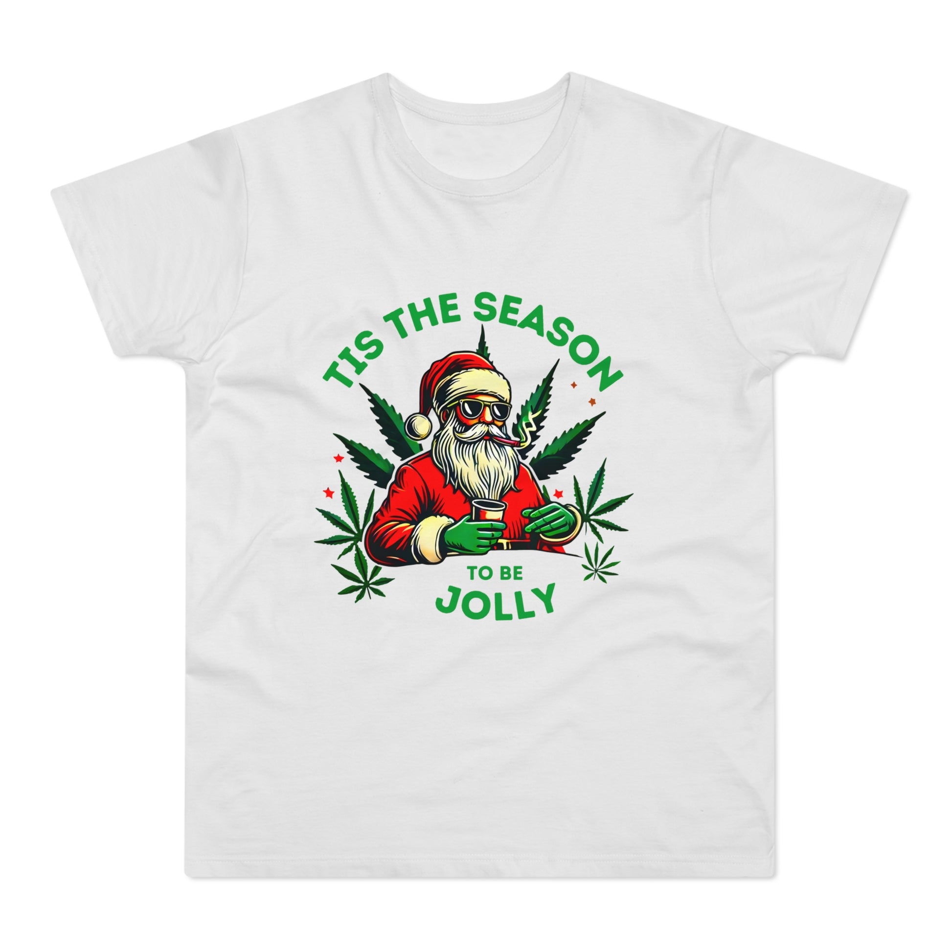 Tis The Season To Be Jolly Ganja Weed Christmas T-Shirt