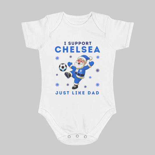 I Support Chelsea Just Like Dad Baby Christmas Vest