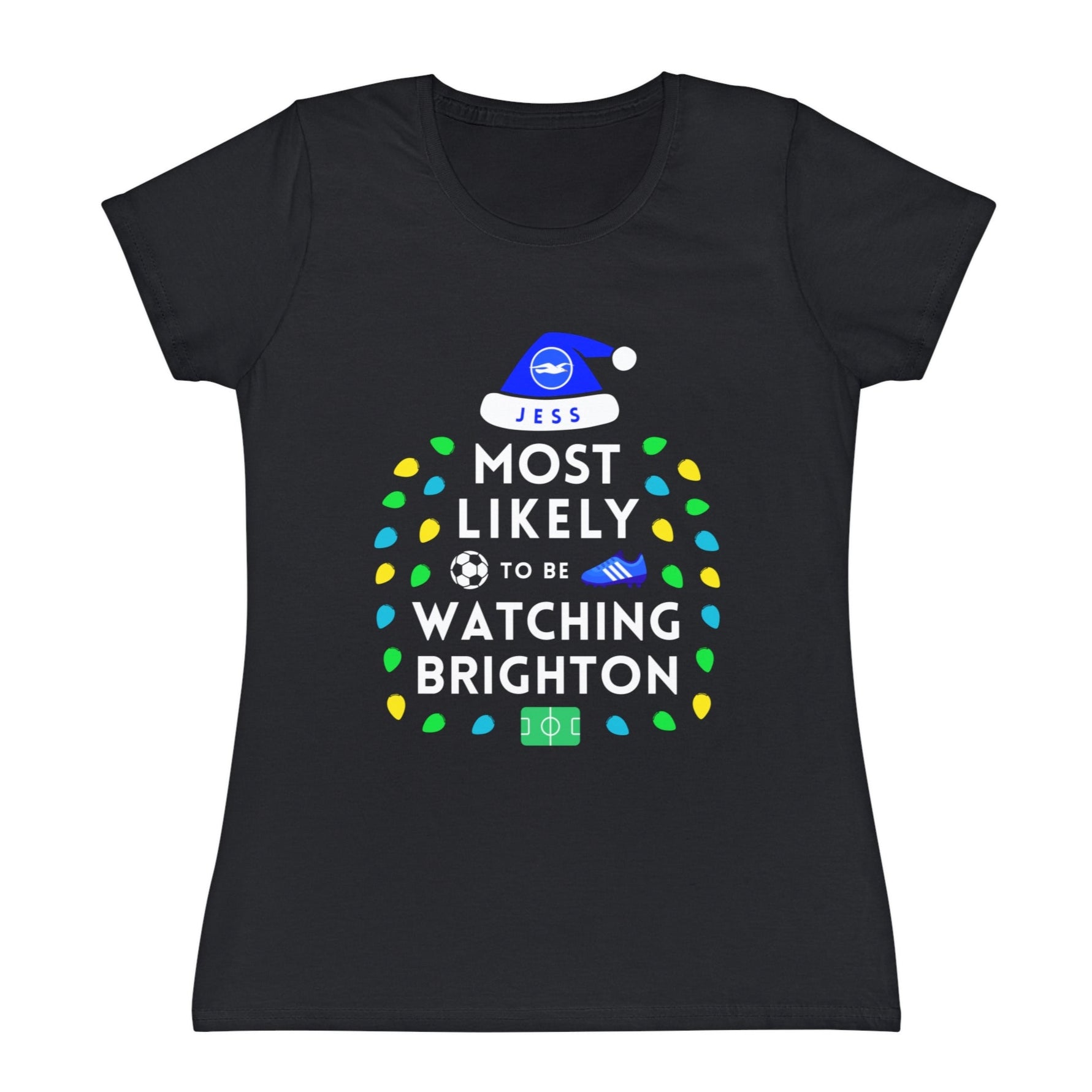 Most Likely To Be Watching Brighton Ladies Personalised Christmas T-Shirt