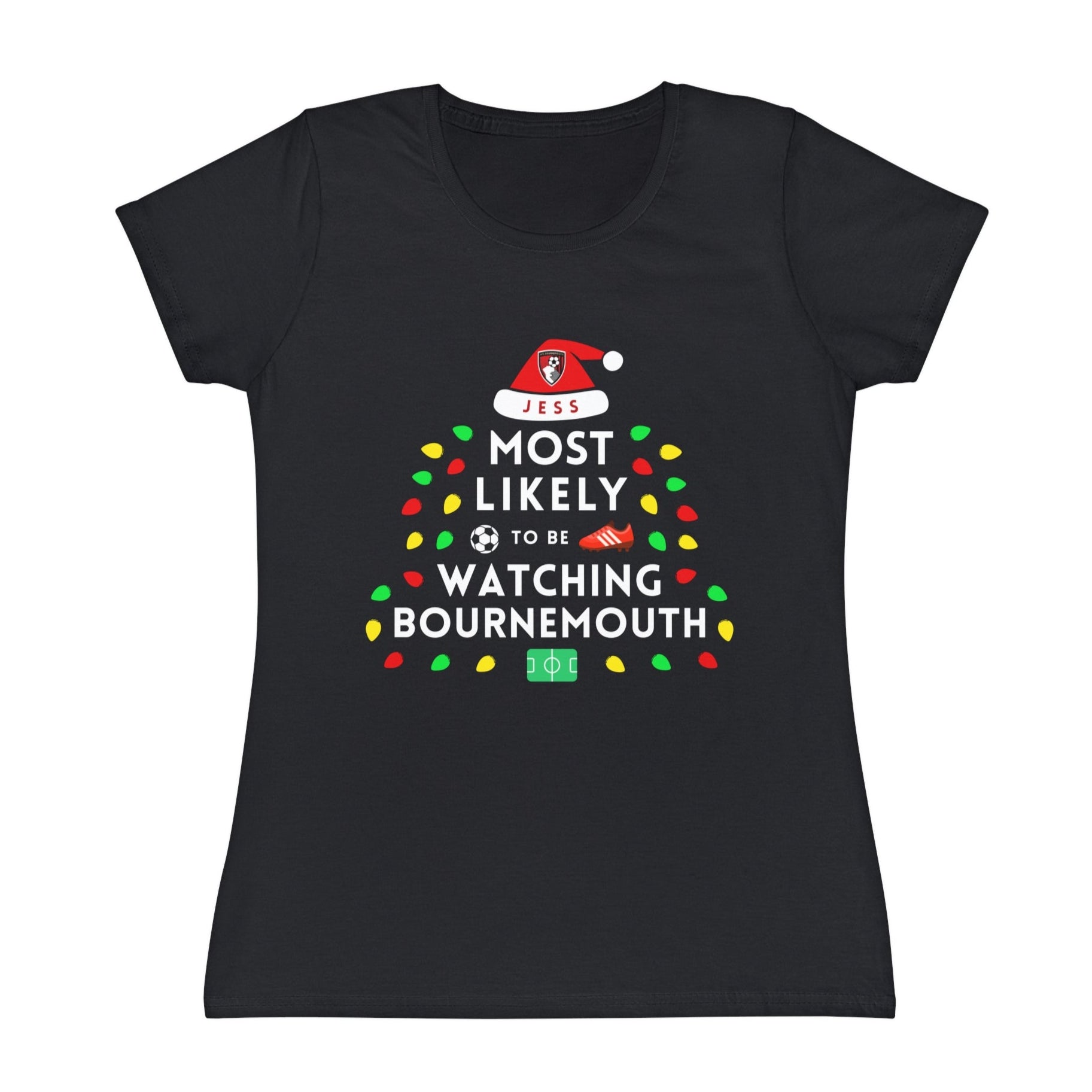Most Likely To Be Watching Bournemouth Ladies Personalised Christmas T-Shirt