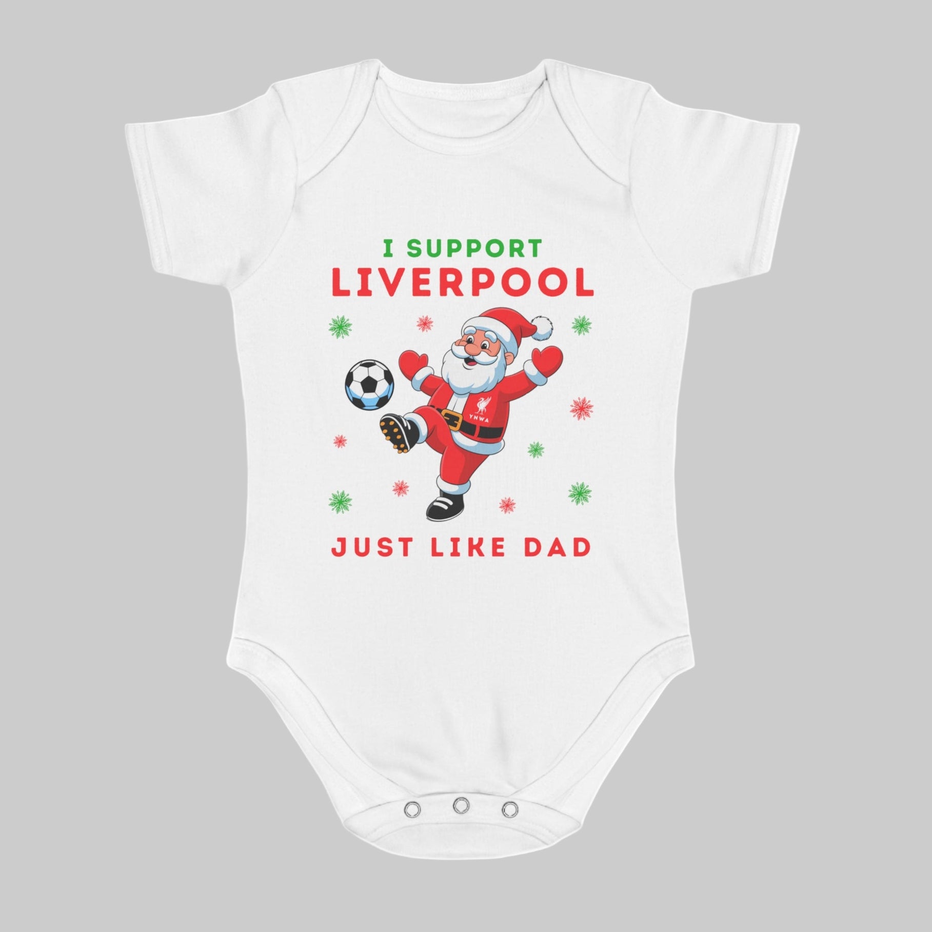 I Support Liverpool Just Like Dad Baby Christmas Vest