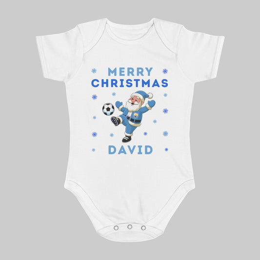 Personalised Baby Christmas Vest - Man City