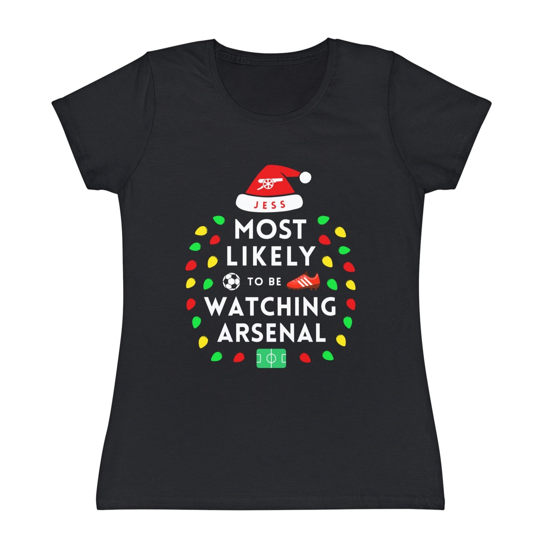 Most Likely To Be Watching Arsenal Ladies Personalised Christmas T-Shirt