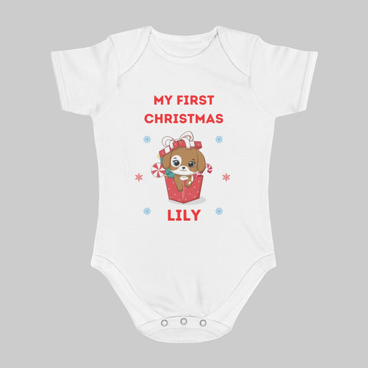 Personalised My First Christmas Baby Vest