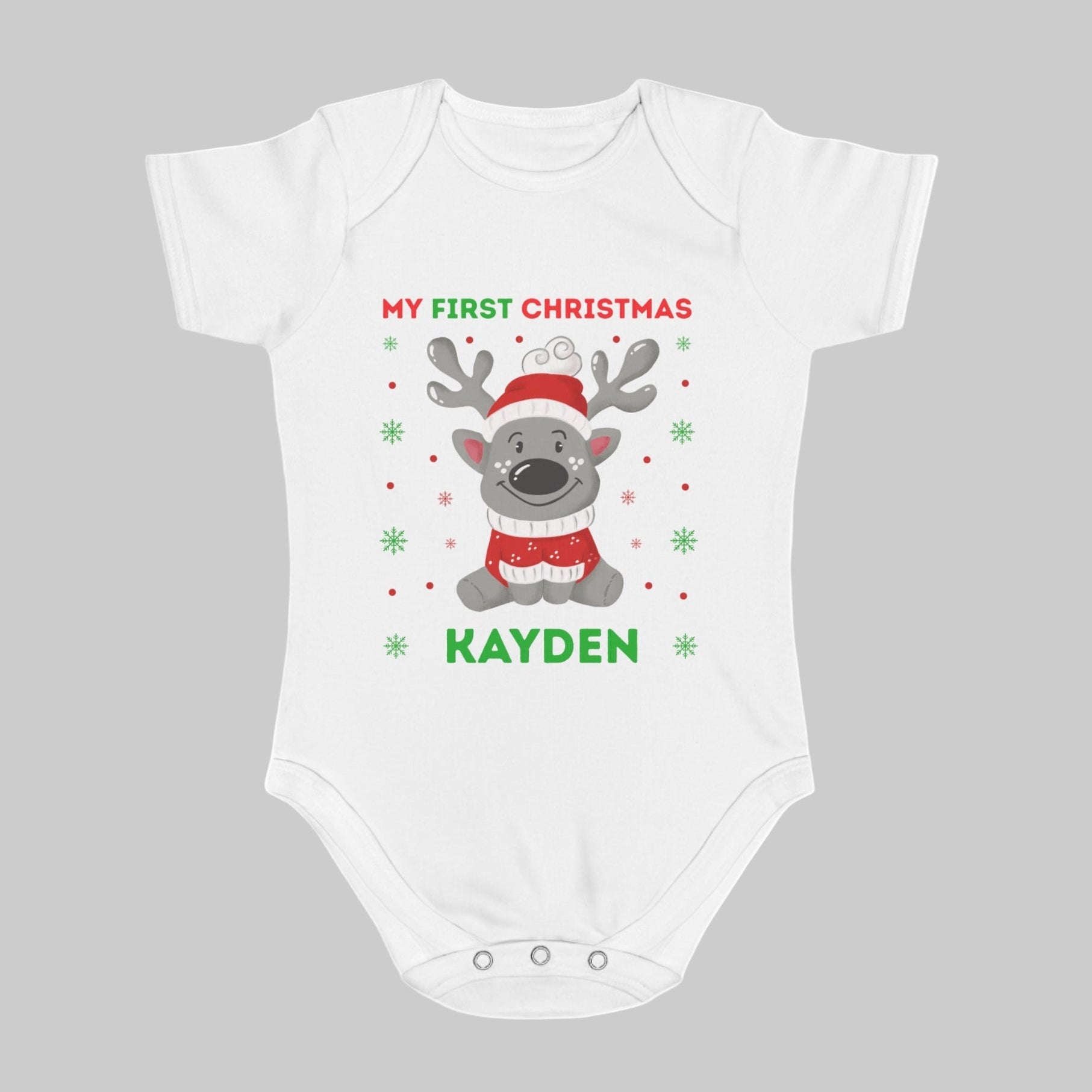 Personalised My First Christmas Baby Vest
