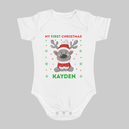 Personalised My First Christmas Baby Vest
