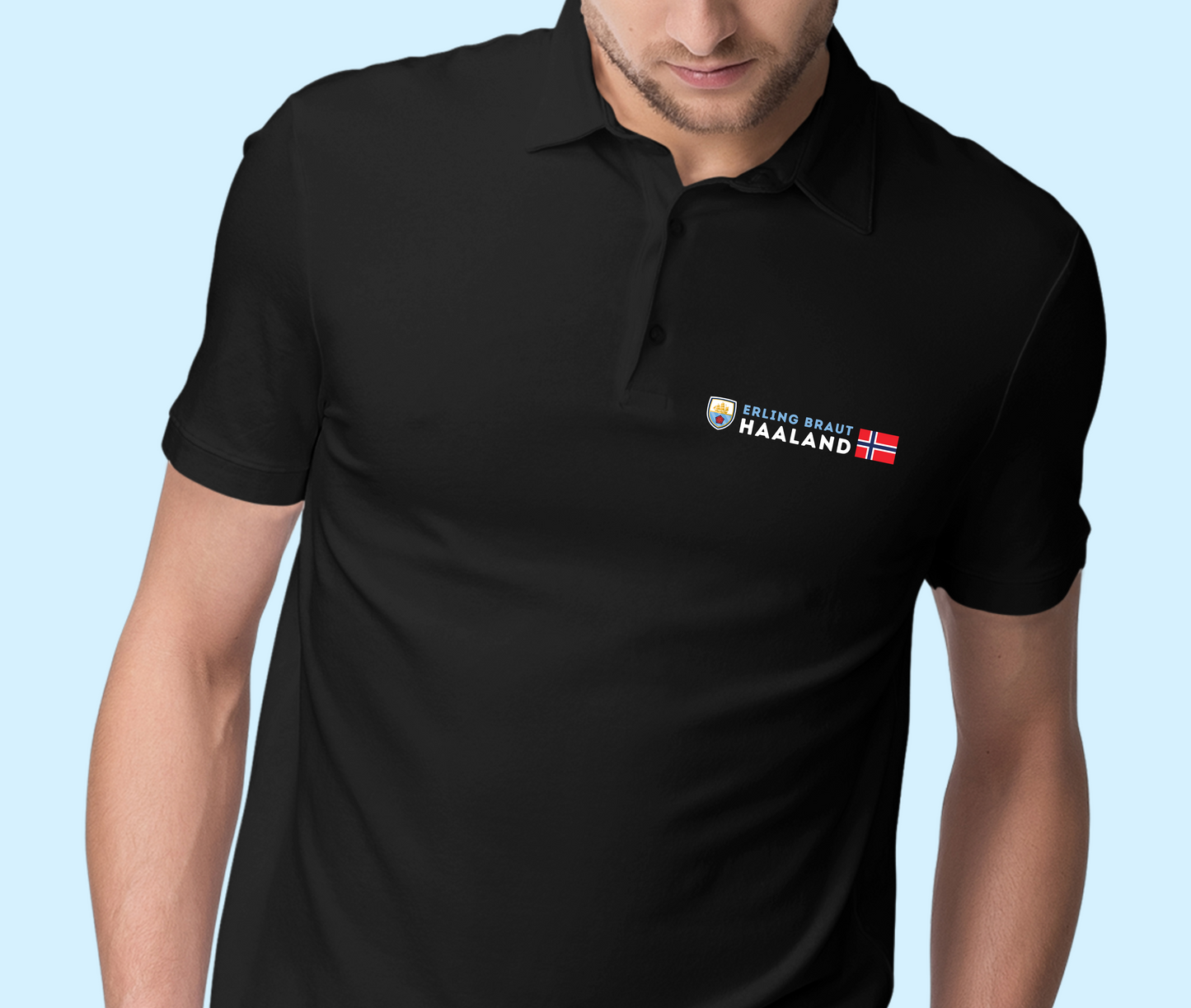 Man City - Erling Braut Haaland - Mens Polo Shirt