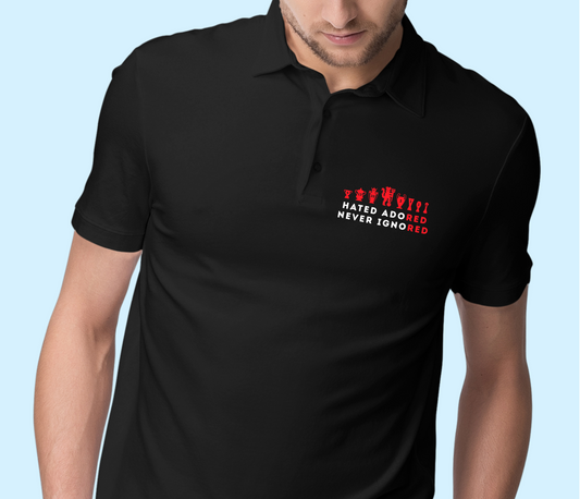 Man United - Hated Adored Never Ignored Polo Shirt