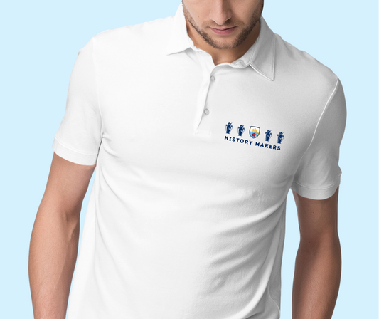 Man City - History Makers - 4 In A Row - Mens Polo Shirt