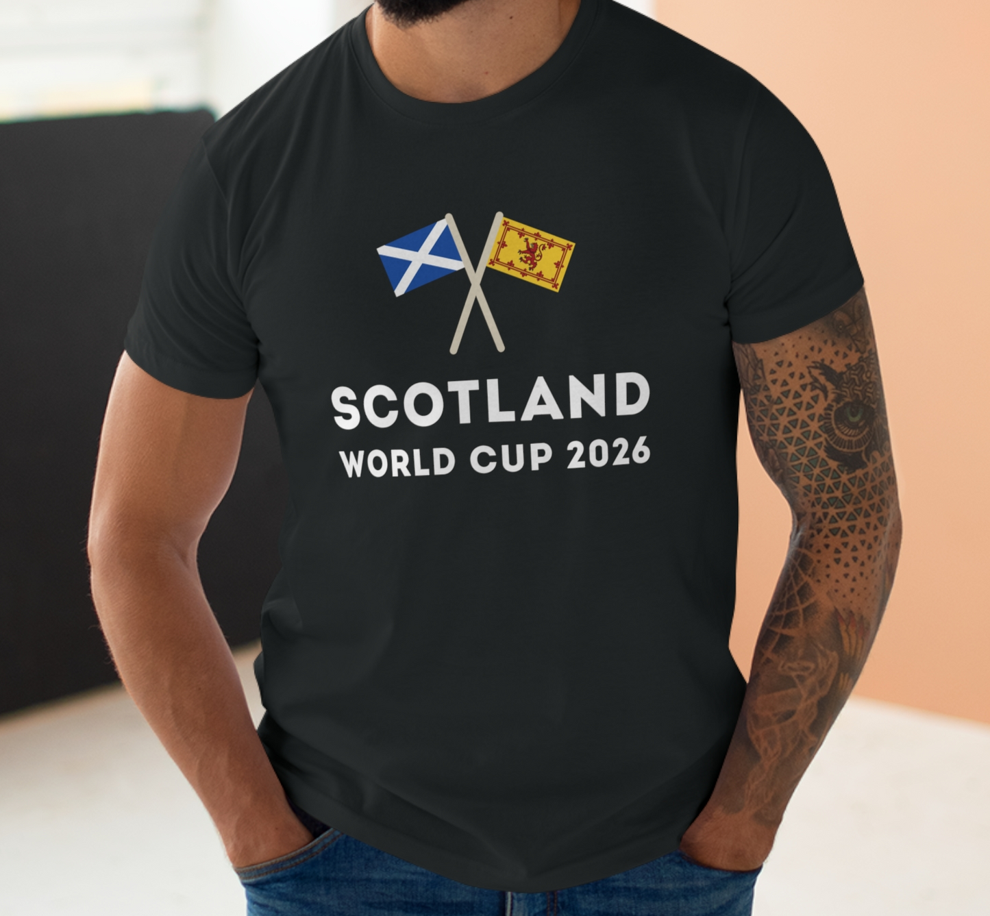 Scottish Flags - World Cup 2026 - Mens Crew Neck T-Shirt