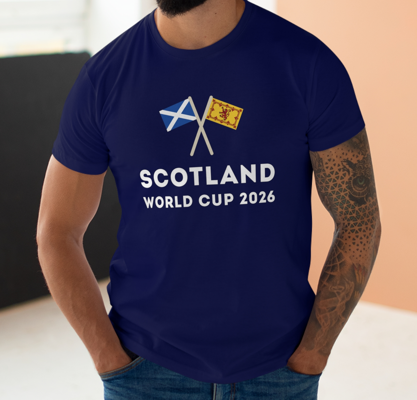 Scottish Flags - World Cup 2026 - Mens Crew Neck T-Shirt